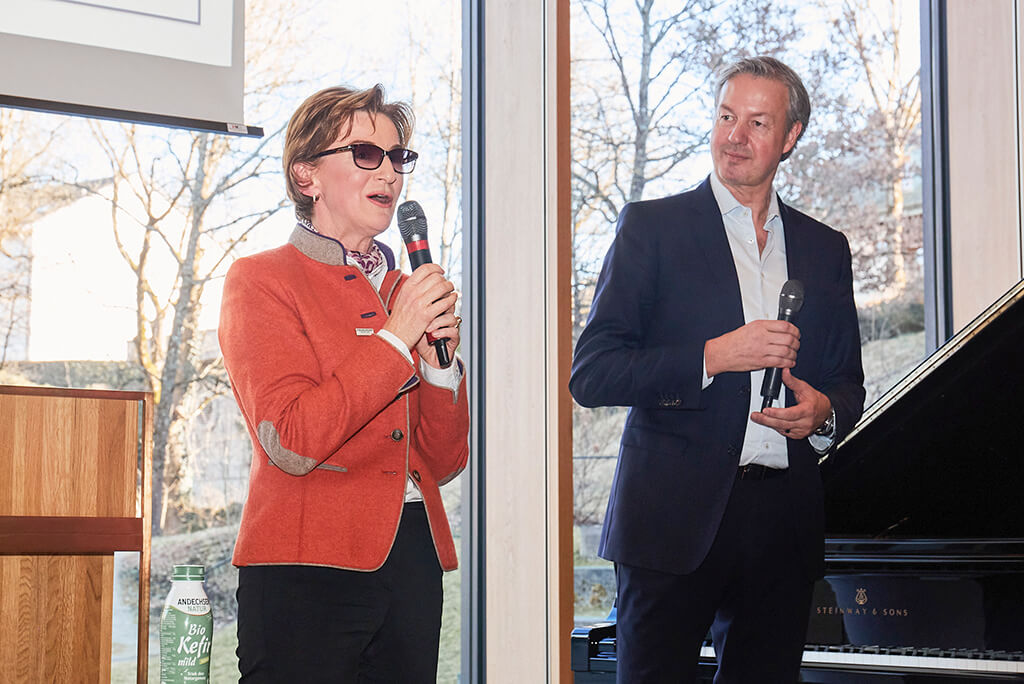 Barbara Scheitz, GF Andechser Molkerei Scheitz GmbH, und Andreas Arntzen