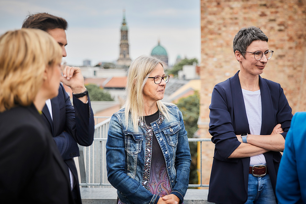 von links: Katja Töpfer, Florian Feneberg, Prof. Dr. Monika Schreiner und Tina Haase