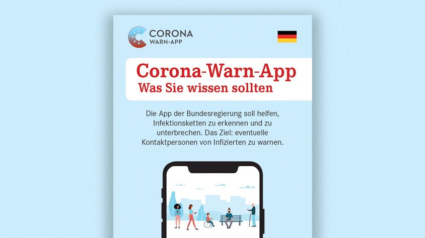 Neuer Infoflyer „Corona-Warn-App: Was Sie wissen sollten“