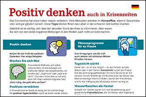 Informations-Flyer „Positiv denken“ Deutsch (PDF)