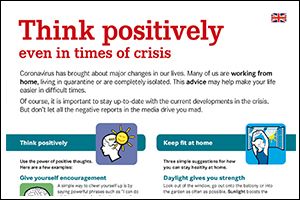 Informations-Flyer „Positiv denken“ Englisch (PDF)