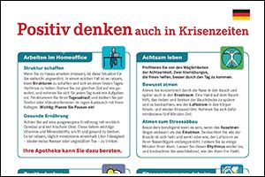 Informations-Poster „Positiv denken“ Deutsch (PDF)