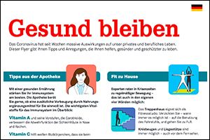 Informations-Poster „Gesund bleiben“ Deutsch (PDF)