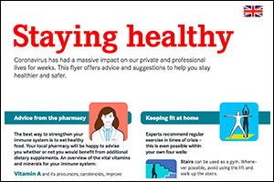 Informations-Poster „Gesund bleiben“ Englisch (PDF)