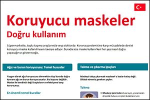 Informations-Poster „Schutzmasken“ Türkisch (PDF)