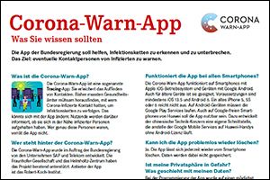 Informations-Flyer „Corona-Warn-App“ (PDF)