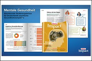 Cover und Innenseiten der Apotheken Umschau Impact "Mentale Gesundheit". Fotocredit: W&B