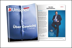 Cover & Ediotorial, Apotheken Umschau 8A/2025 (PNG) Fotocredit: W&B/P. Nemenz